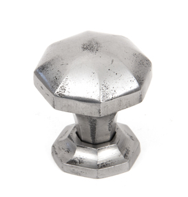 Added Natural Smooth Octagonal Cabinet Knob - Small To Basket