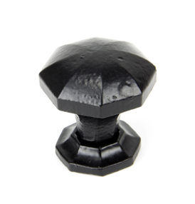 Added Black Octagonal Cabinet Knob - Small To Basket