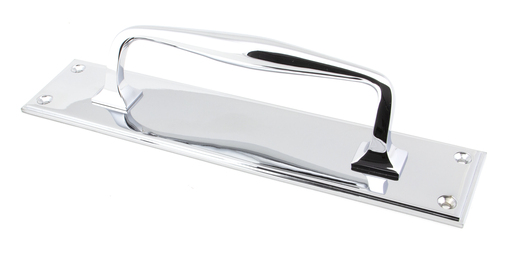 Added Polished Chrome 300mm Art Deco Pull Handle on Backplate To Basket