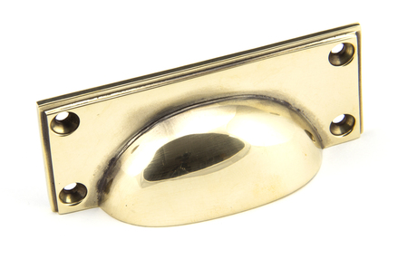 Added Anvil 45400 Aged Brass Art Deco Drawer Pull To Basket