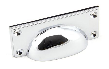 Added Polished Chrome Art Deco Drawer Pull To Basket