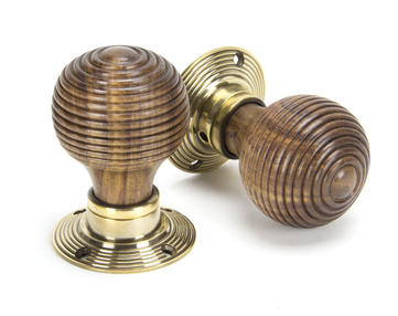 Added Rosewood & Aged Brass Beehive Mortice/Rim Knob Set To Basket