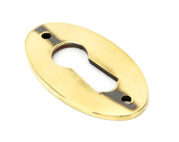 Added Anvil 83818 Aged Brass Oval Escutcheon To Basket